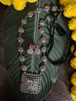 Load image into Gallery viewer, Long Saaz Necklace Antique Silver
