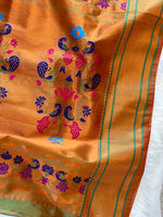 Load image into Gallery viewer, Designer Paithani Saree - Sage Green Dual Tone
