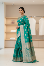 Load image into Gallery viewer, Banarasi Rhinestone Saree
