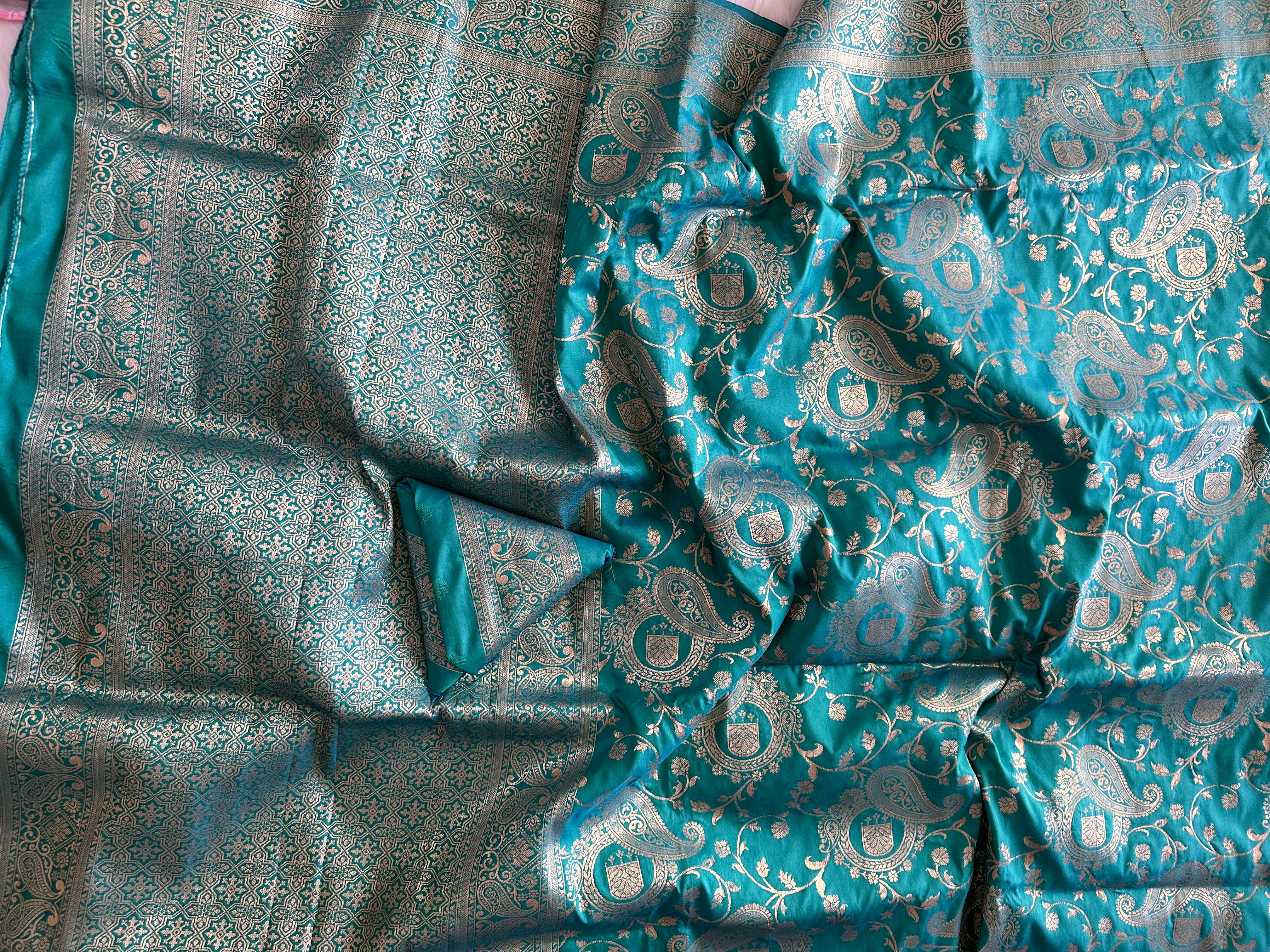 Banarasi Silk Saree - Teal