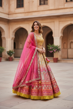 Load image into Gallery viewer, Diva Mirror Silk Lehenga Skirt Set 1
