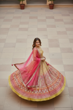 Load image into Gallery viewer, Diva Mirror Silk Lehenga Skirt Set 1
