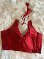 Load image into Gallery viewer, Plain Silk Blouse - Red
