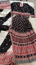 Load image into Gallery viewer, Digital Print Mirrorwork Satin Silk Lehenga Skirt Set 5
