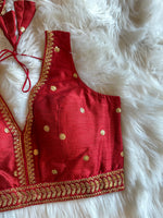 Load image into Gallery viewer, Sabyasachi Inspired Designer Silk Blouse 4
