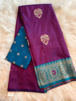 Load image into Gallery viewer, Banarasi Semi Silk Saree - Purple
