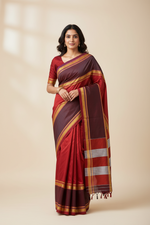 Load image into Gallery viewer, Khun Saree Rust-Purple
