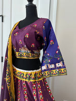 Load image into Gallery viewer, Digital Print Mirrorwork Satin Silk Skirt Set 3
