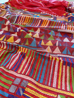 Load image into Gallery viewer, Kantha Silk Saree - Red
