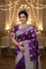 Load image into Gallery viewer, Banarasi Satin Silk Saree 4
