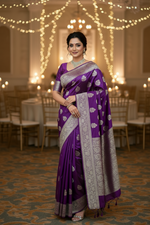 Load image into Gallery viewer, Banarasi Satin Silk Saree 4
