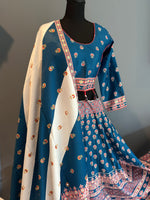 Load image into Gallery viewer, Digital Print Mirrorwork Silk Skirt Set 1
