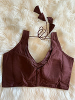 Load image into Gallery viewer, Plain Silk Blouse - Brown

