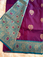 Load image into Gallery viewer, Banarasi Semi Silk Saree - Purple
