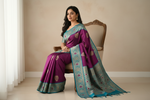 Load image into Gallery viewer, Banarasi Semi Silk Saree - Purple
