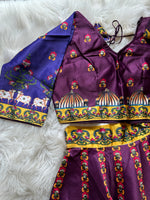 Load image into Gallery viewer, Digital Print Mirrorwork Satin Silk Skirt Set 3
