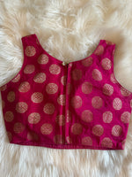 Load image into Gallery viewer, Banarasi Silk Blouse - Pink

