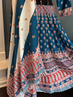 Load image into Gallery viewer, Digital Print Mirrorwork Silk Skirt Set 1
