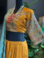 Load image into Gallery viewer, Jharokha Designer Silk Skirt Set 1
