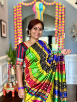 Load image into Gallery viewer, Berhampuri Handloom Double Pallu Silk Saree - Heritage Weaves Edition
