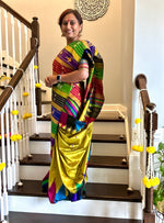 Load image into Gallery viewer, Berhampuri Handloom Double Pallu Silk Saree - Heritage Weaves Edition
