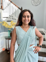 Load image into Gallery viewer, Pre Stitch Designer Cocktail Saree - A
