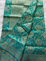 Load image into Gallery viewer, Banarasi Silk Saree - Teal
