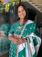 Load image into Gallery viewer, Digital Print Mirrorwork Satin Silk Skirt Set 4
