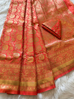 Load image into Gallery viewer, Banarasi Silk Saree - Blush
