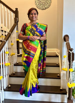 Load image into Gallery viewer, Berhampuri Handloom Double Pallu Silk Saree - Heritage Weaves Edition
