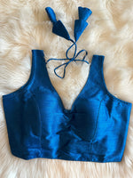 Load image into Gallery viewer, Plain Silk Blouse - Turquoise
