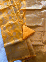 Load image into Gallery viewer, Banarasi Silk Saree - Marigold Yellow
