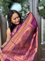 Load image into Gallery viewer, Banglore Silk Saree - Purple
