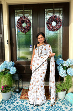 Load image into Gallery viewer, Bengal Handloom Mul Cotton Chai Saree
