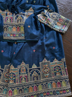 Load image into Gallery viewer, Jharokha Designer Silk Lehenga Skirt Set - Blue
