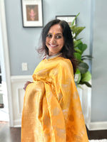 Load image into Gallery viewer, Banarasi Silk Saree - Marigold Yellow
