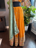 Load image into Gallery viewer, Jharokha Designer Silk Skirt Set 1
