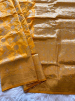 Load image into Gallery viewer, Banarasi Silk Saree - Marigold Yellow

