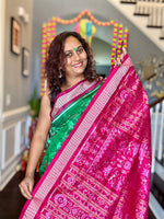 Load image into Gallery viewer, Ikkat Silk Saree - Heritage Handloom Edition
