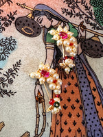 Load image into Gallery viewer, Gold &amp; Pearls Nose Pin
