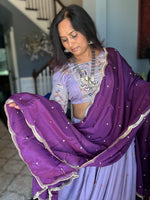 Load image into Gallery viewer, Jharokha Designer Silk Skirt Set
