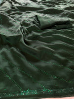 Load image into Gallery viewer, Cocktail Chiffon Rhinestone Saree - Green
