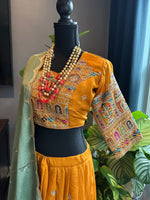 Load image into Gallery viewer, Jharokha Designer Silk Skirt Set 1
