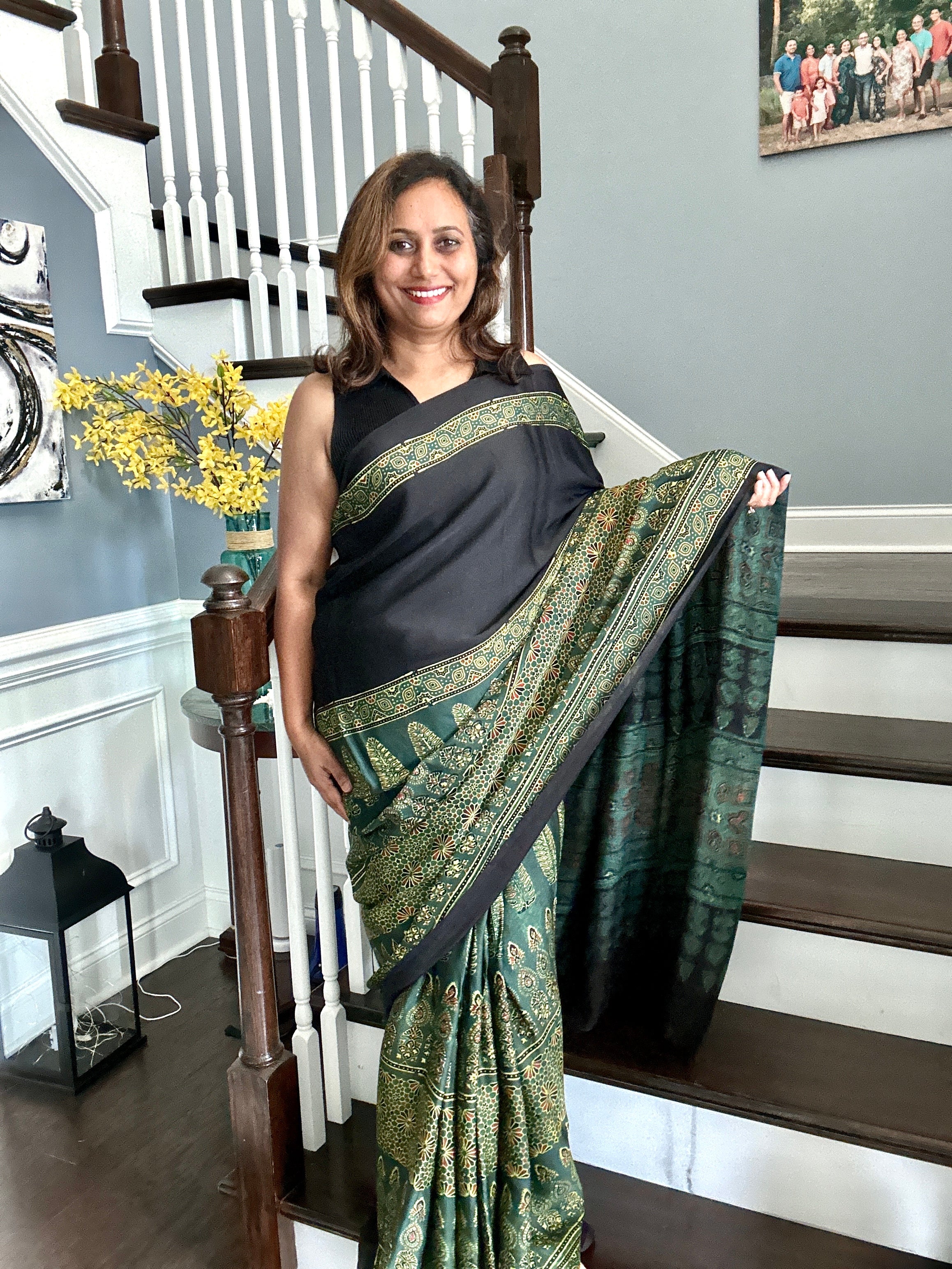 Block Print Ajrakh Modal Silk