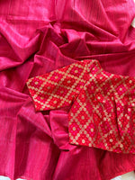 Load image into Gallery viewer, Matka Silk Saree - Cherry Red
