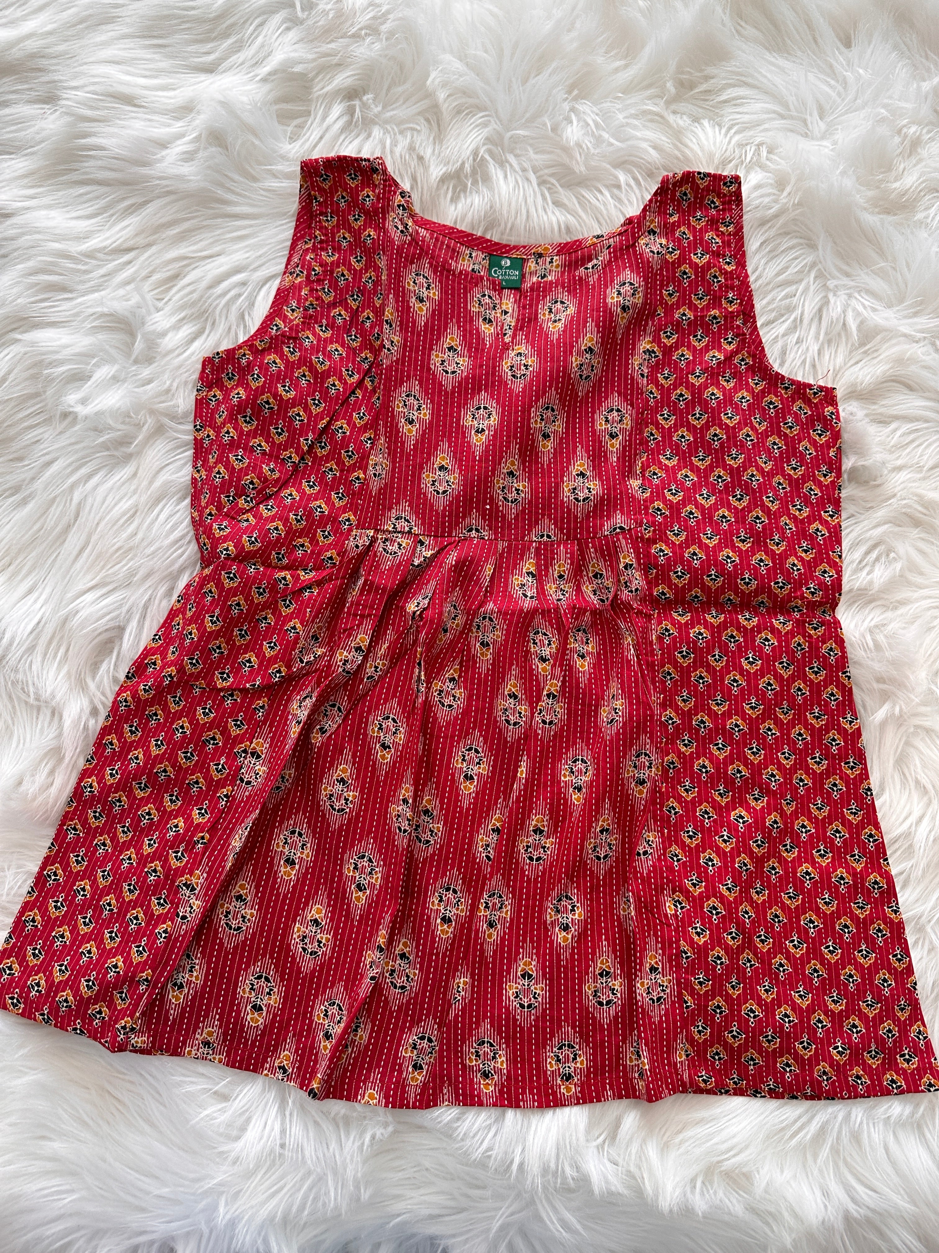 Block Print Cotton Kurti