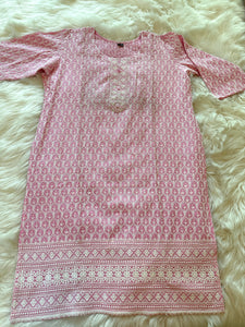 Embroidered Long Chikankari Kurta