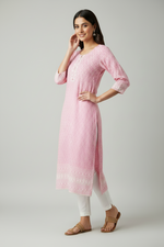 Load image into Gallery viewer, Embroidered Long Chikankari Kurta
