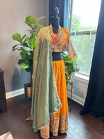 Load image into Gallery viewer, Jharokha Designer Silk Skirt Set 1
