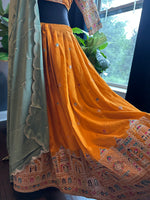 Load image into Gallery viewer, Jharokha Designer Silk Skirt Set 1
